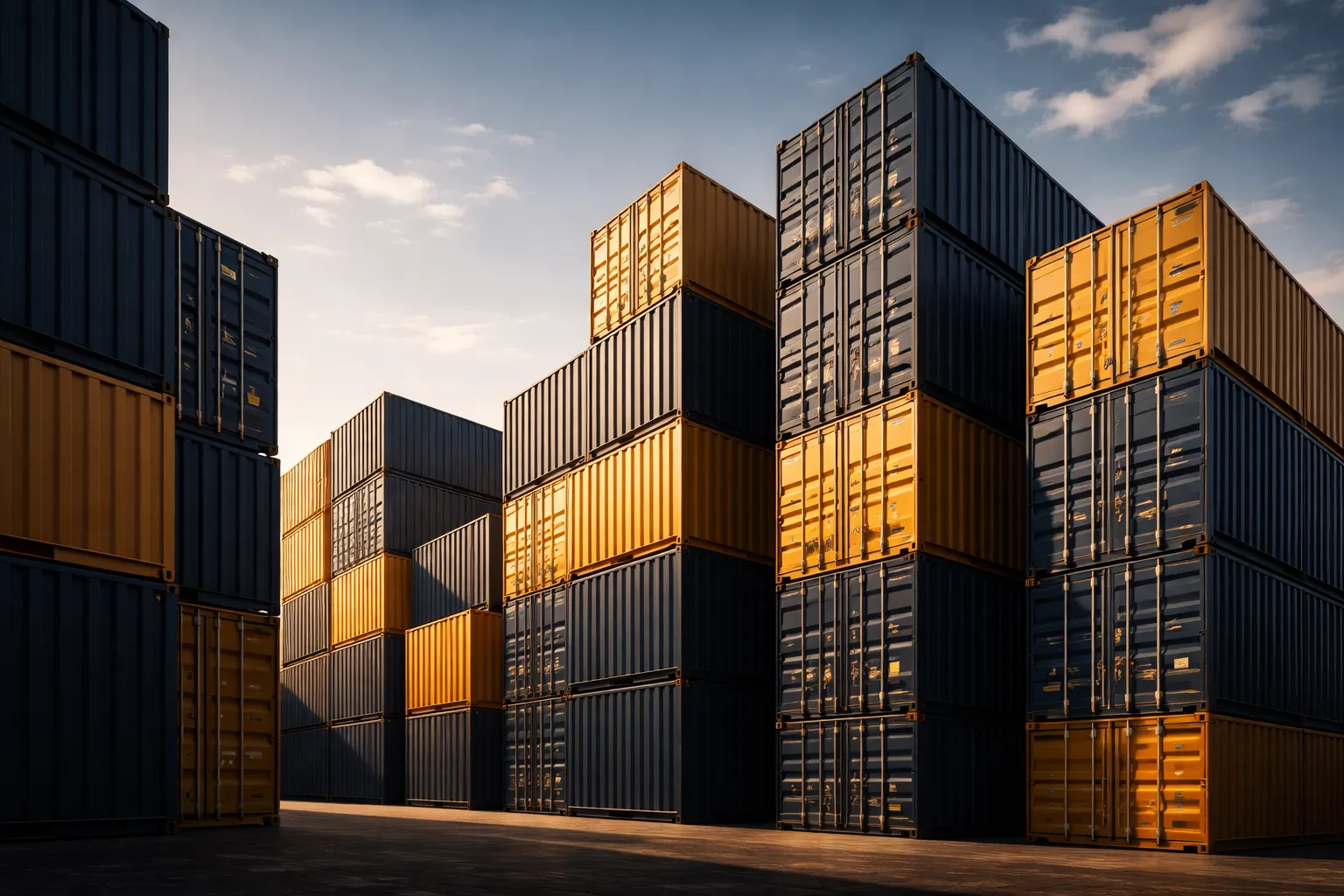 Global shipping containers and logistics network operations